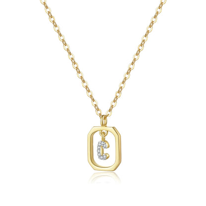 Her Story Initial Necklace | Sparkling Letter Pendant - Dolbrook Jewelers
