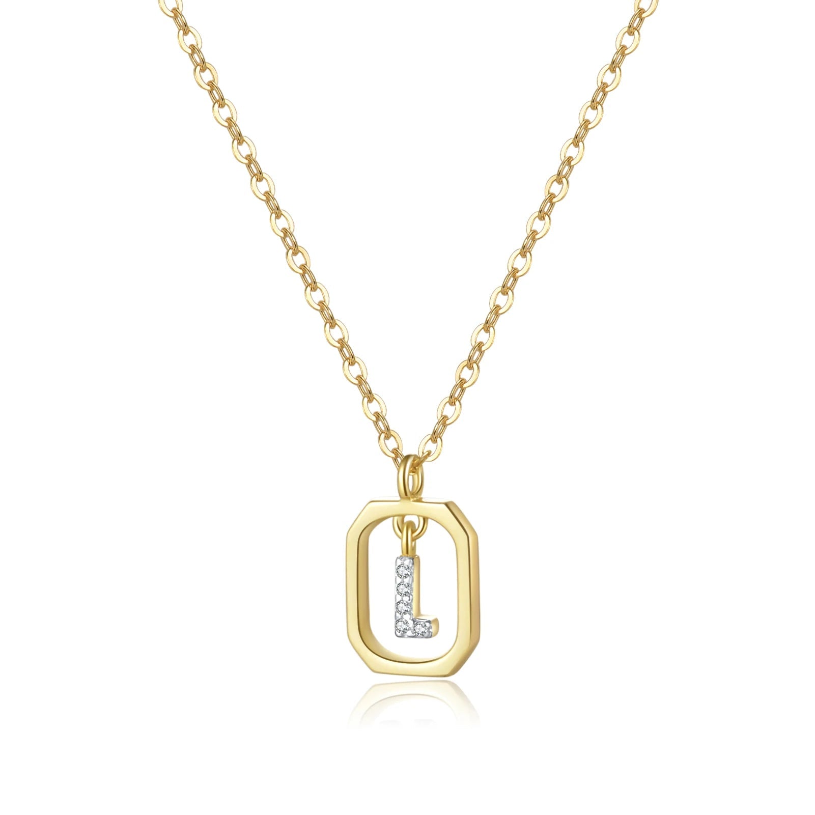 Her Story Initial Necklace | Sparkling Letter Pendant - Dolbrook Jewelers