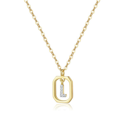 Her Story Initial Necklace | Sparkling Letter Pendant - Dolbrook Jewelers