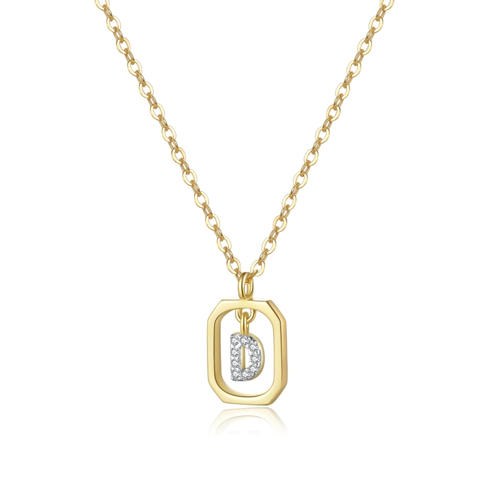 Her Story Initial Necklace | Sparkling Letter Pendant - Dolbrook Jewelers