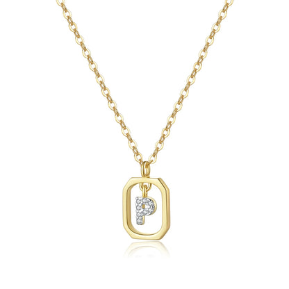 Her Story Initial Necklace | Sparkling Letter Pendant - Dolbrook Jewelers