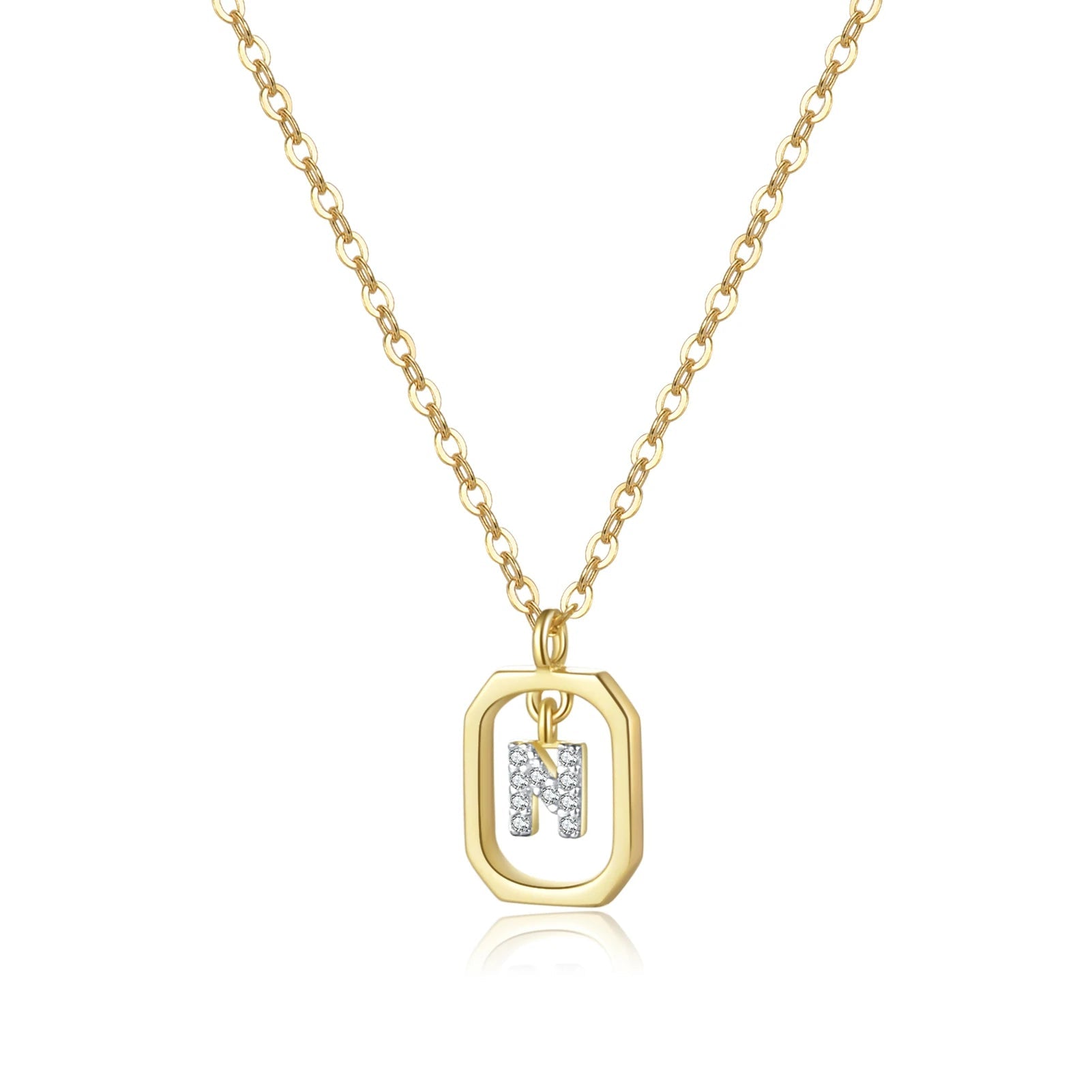 Her Story Initial Necklace | Sparkling Letter Pendant - Dolbrook Jewelers