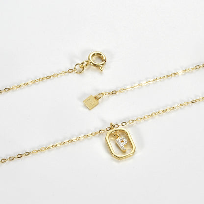 Her Story Initial Necklace | Sparkling Letter Pendant - Dolbrook Jewelers