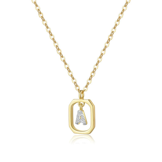 Her Story Initial Necklace | Sparkling Letter Pendant - Dolbrook Jewelers