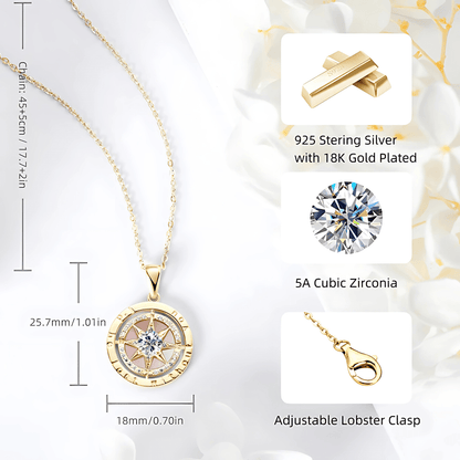 "I'd Be Lost Without You" Compass Necklace - Dolbrook Jewelers