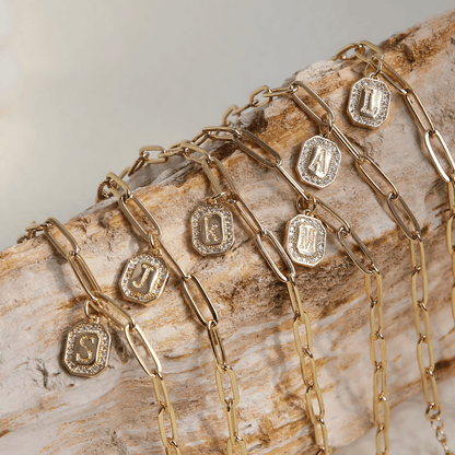 Initial Story Sparkling Paperclip Bracelet - Dolbrook Jewelers
