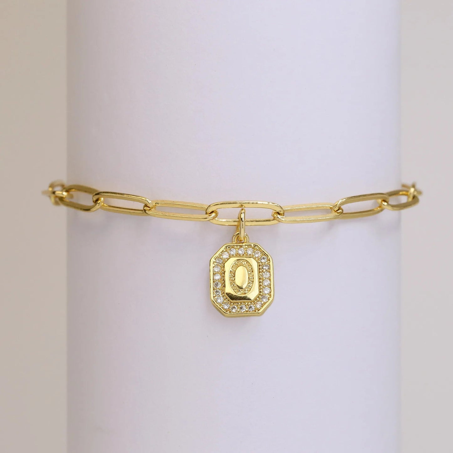 Initial Story Sparkling Paperclip Bracelet - Dolbrook Jewelers