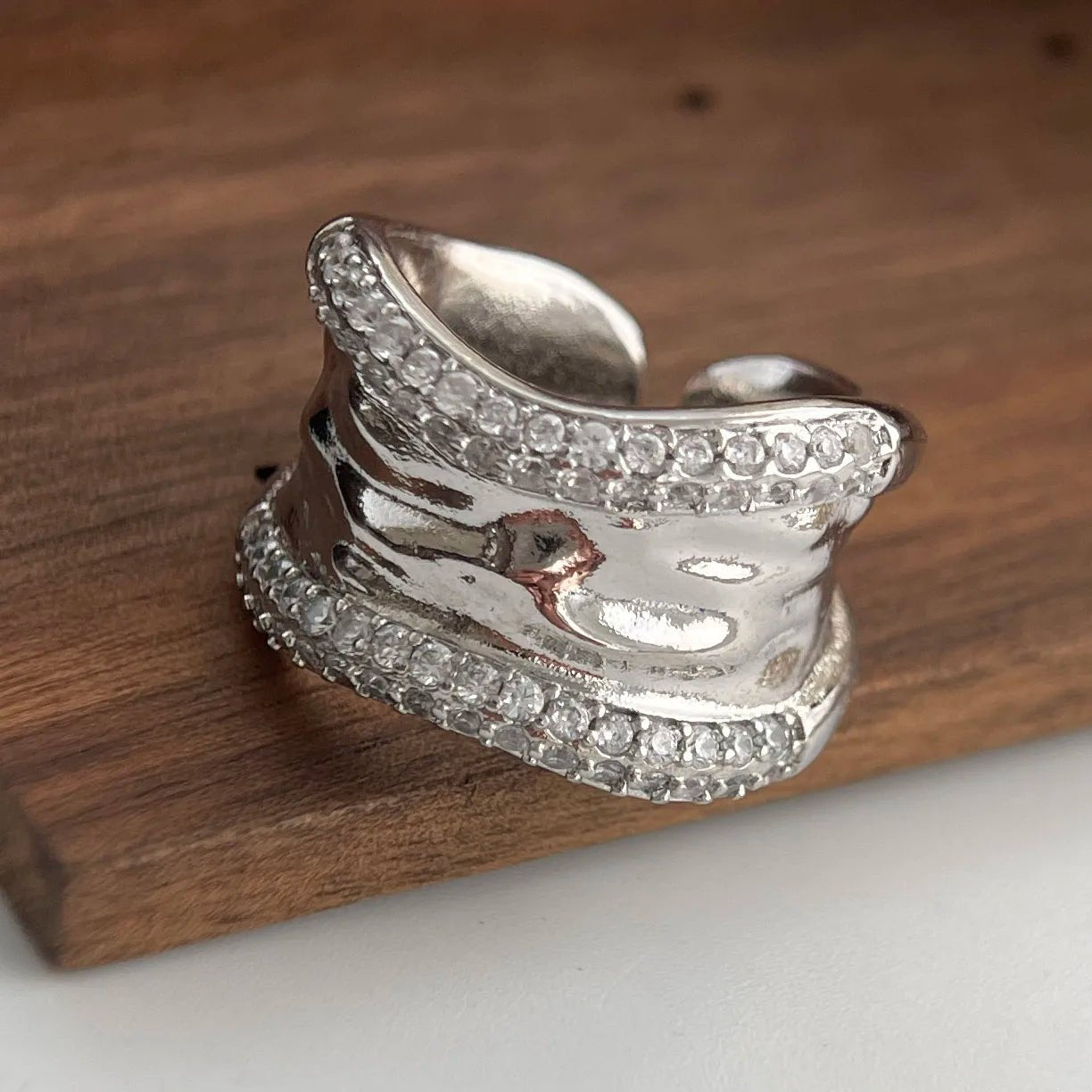 Isabella Pavé Crown Ring - Dolbrook Jewelers
