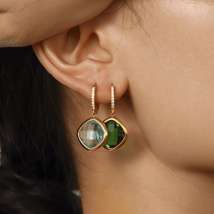 Margot Czech Glass Drop Hoops - Dolbrook Jewelers