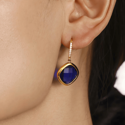 Margot Czech Glass Drop Hoops - Dolbrook Jewelers