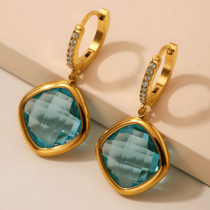 Margot Czech Glass Drop Hoops - Dolbrook Jewelers