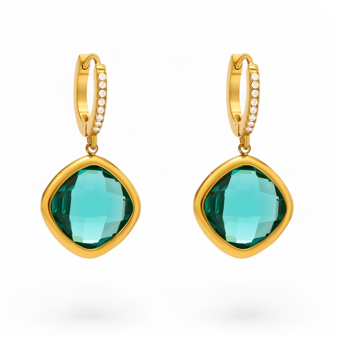 Margot Czech Glass Drop Hoops - Dolbrook Jewelers