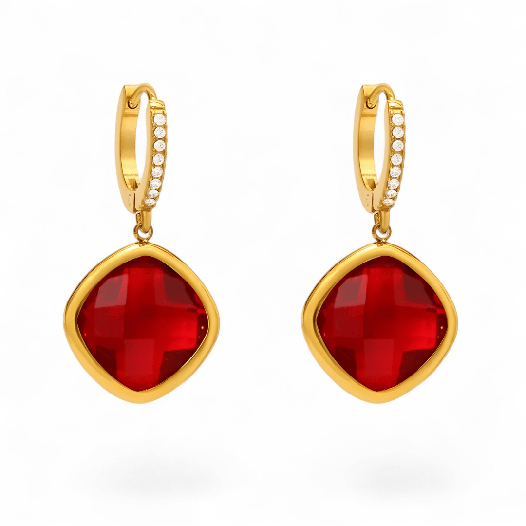 Margot Czech Glass Drop Hoops - Dolbrook Jewelers