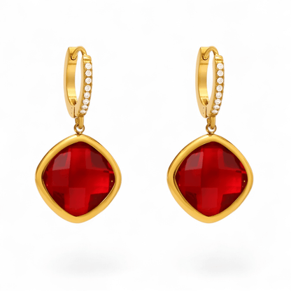 Margot Czech Glass Drop Hoops - Dolbrook Jewelers