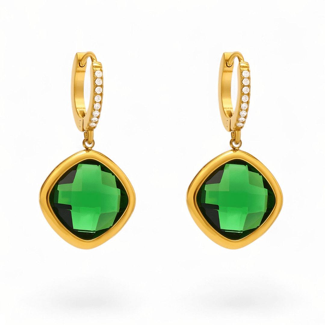 Margot Czech Glass Drop Hoops - Dolbrook Jewelers