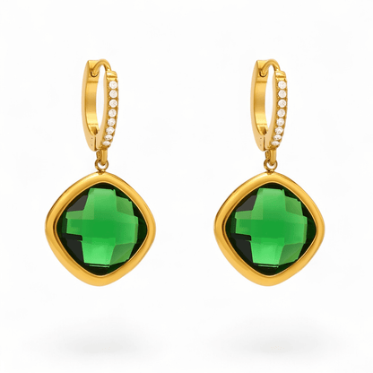 Margot Czech Glass Drop Hoops - Dolbrook Jewelers