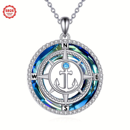 Nautical Navigator Compass Necklace | 925 Sterling Silver - Dolbrook Jewelers