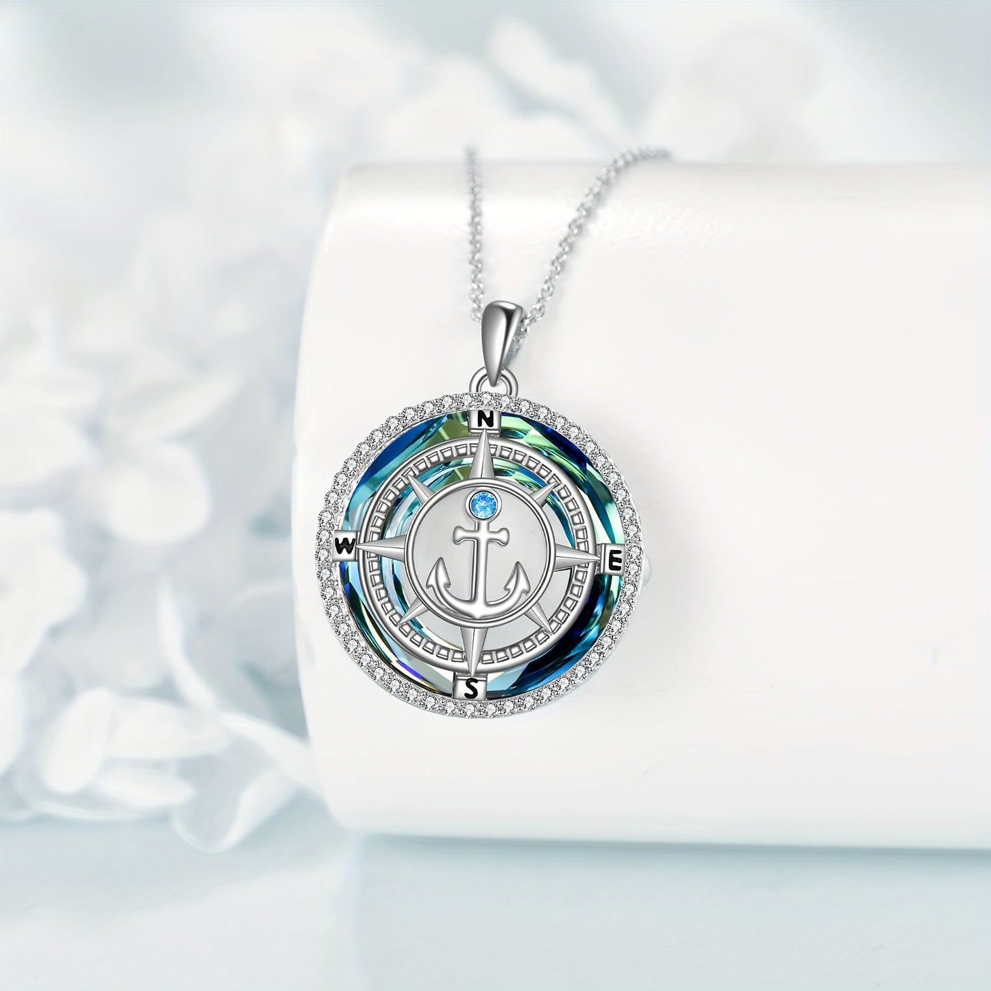 Nautical Navigator Compass Necklace | 925 Sterling Silver - Dolbrook Jewelers