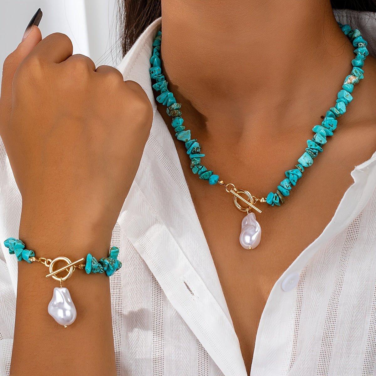 Ocean Kiss Turquoise & Pearl Collection - Dolbrook Jewelers