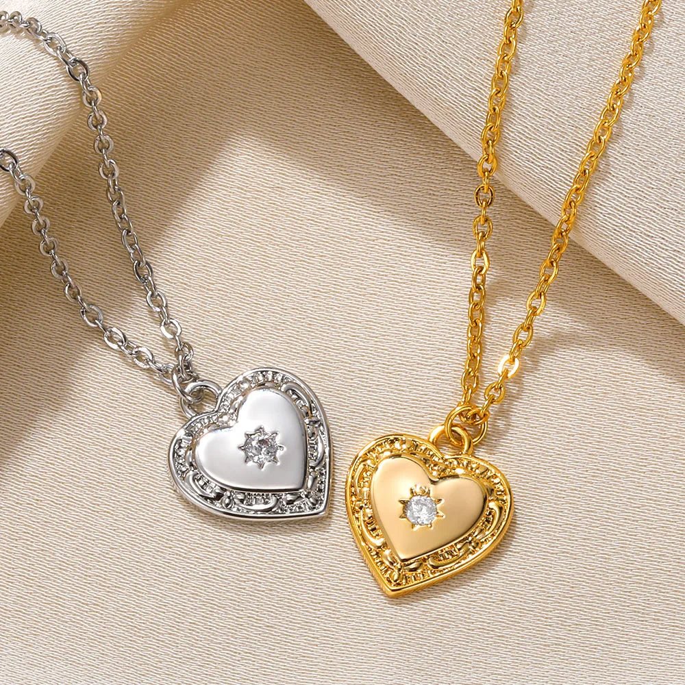 Olivia Crystal Heart Necklace - Dolbrook Jewelers