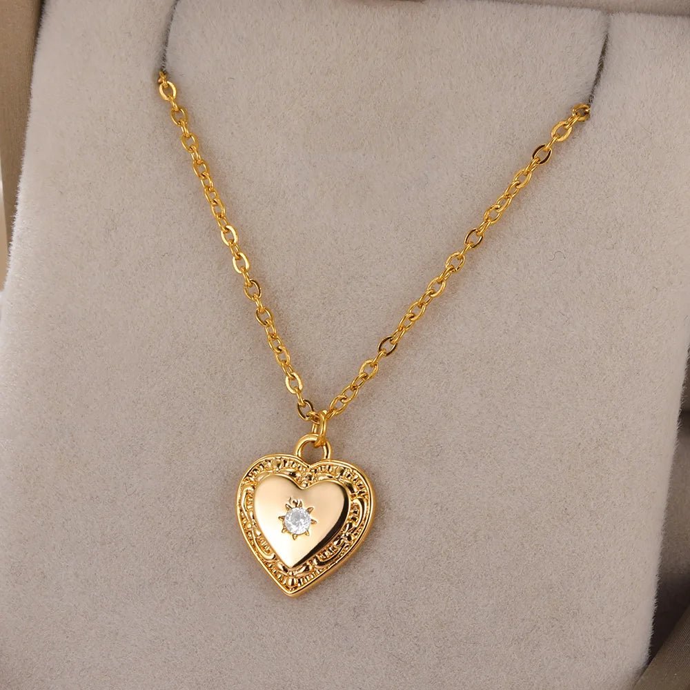 Olivia Crystal Heart Necklace - Dolbrook Jewelers
