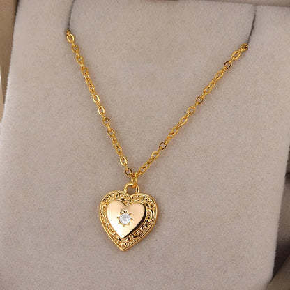 Olivia Crystal Heart Necklace - Dolbrook Jewelers