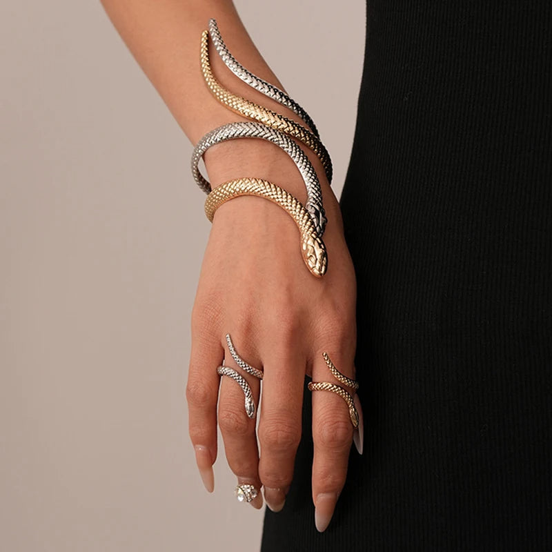 Serena Serpent Bracelet & Ring Set