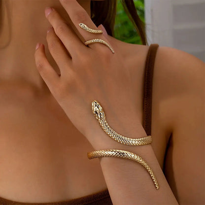 Serena Serpent Bracelet & Ring Set