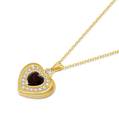 Sacred Heart Garnet - Love Manifestation Necklace - Dolbrook Jewelers