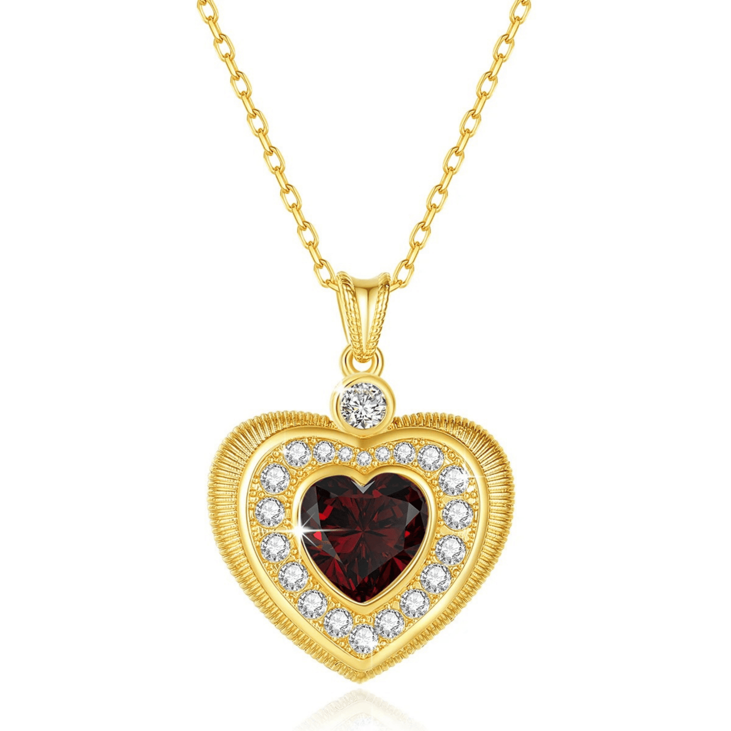 Sacred Heart Garnet - Love Manifestation Necklace - Dolbrook Jewelers