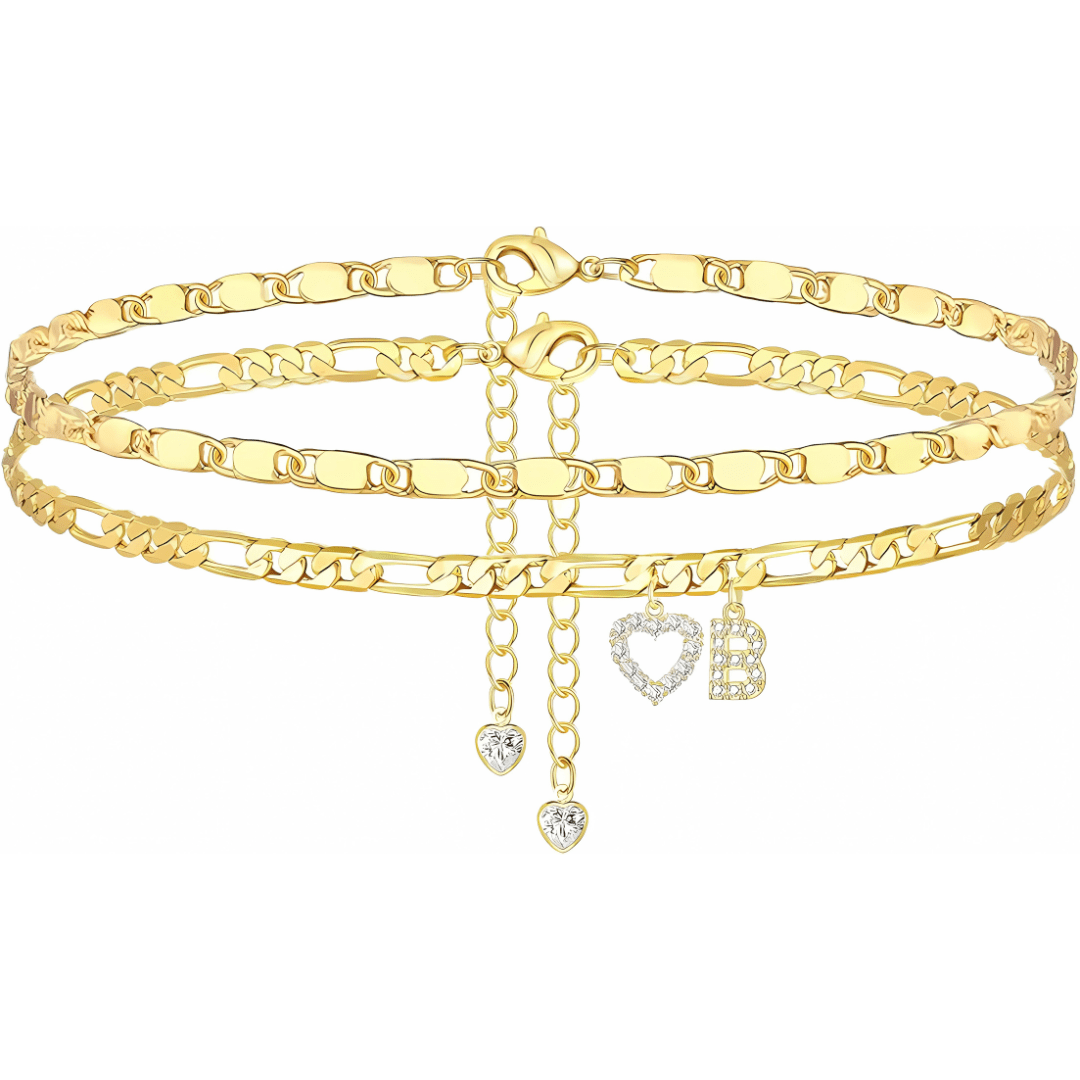 Sofia Love Initial Anklet - Dolbrook Jewelers