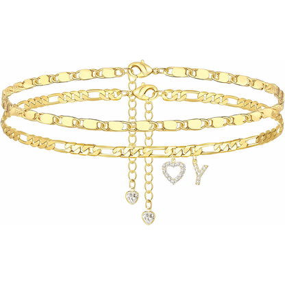Sofia Love Initial Anklet - Dolbrook Jewelers