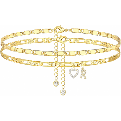 Sofia Love Initial Anklet - Dolbrook Jewelers