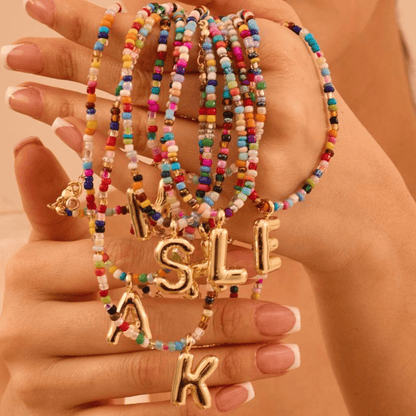 Sophia Rainbow Initial Necklace - Dolbrook Jewelers