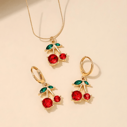 Sweet Cherry Blossom Collection | Necklace & Earring Set - Dolbrook Jewelers
