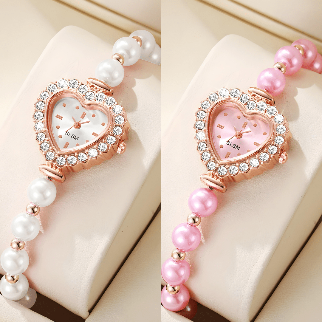 Sweetheart Moments Pearl & Crystal Watch - Dolbrook Jewelers