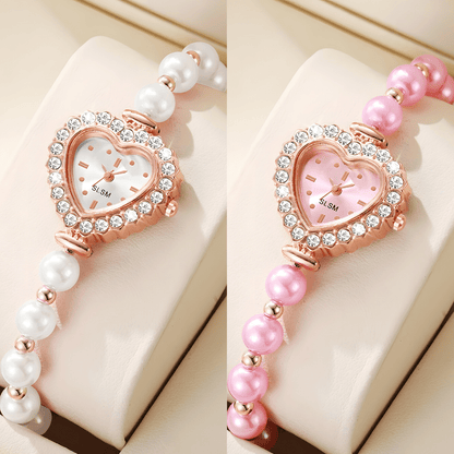 Sweetheart Moments Pearl & Crystal Watch - Dolbrook Jewelers