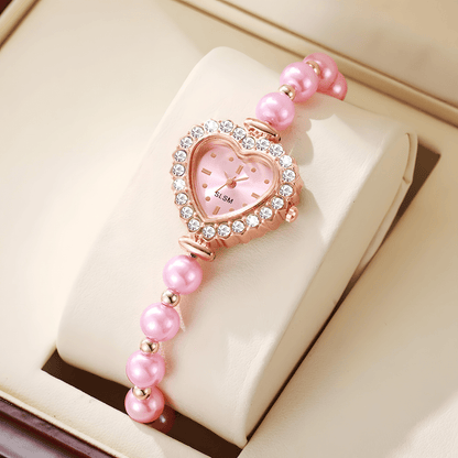 Sweetheart Moments Pearl & Crystal Watch - Dolbrook Jewelers