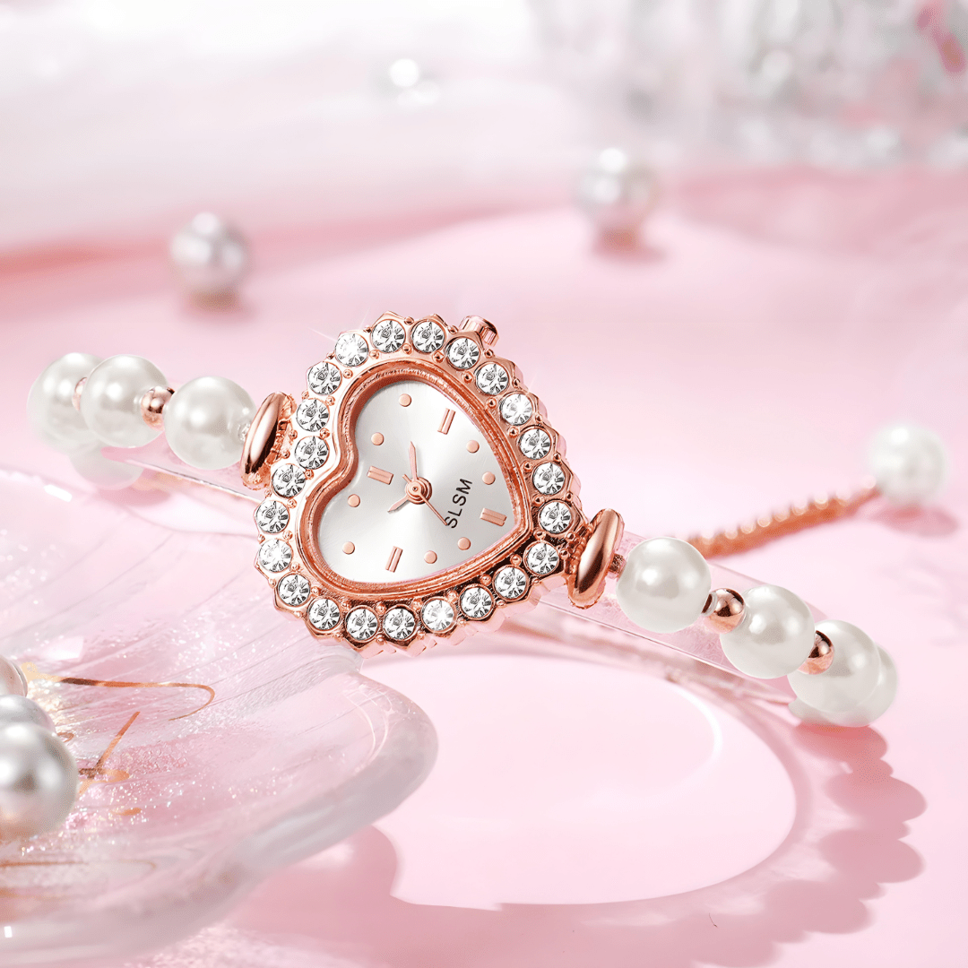 Sweetheart Moments Pearl & Crystal Watch - Dolbrook Jewelers