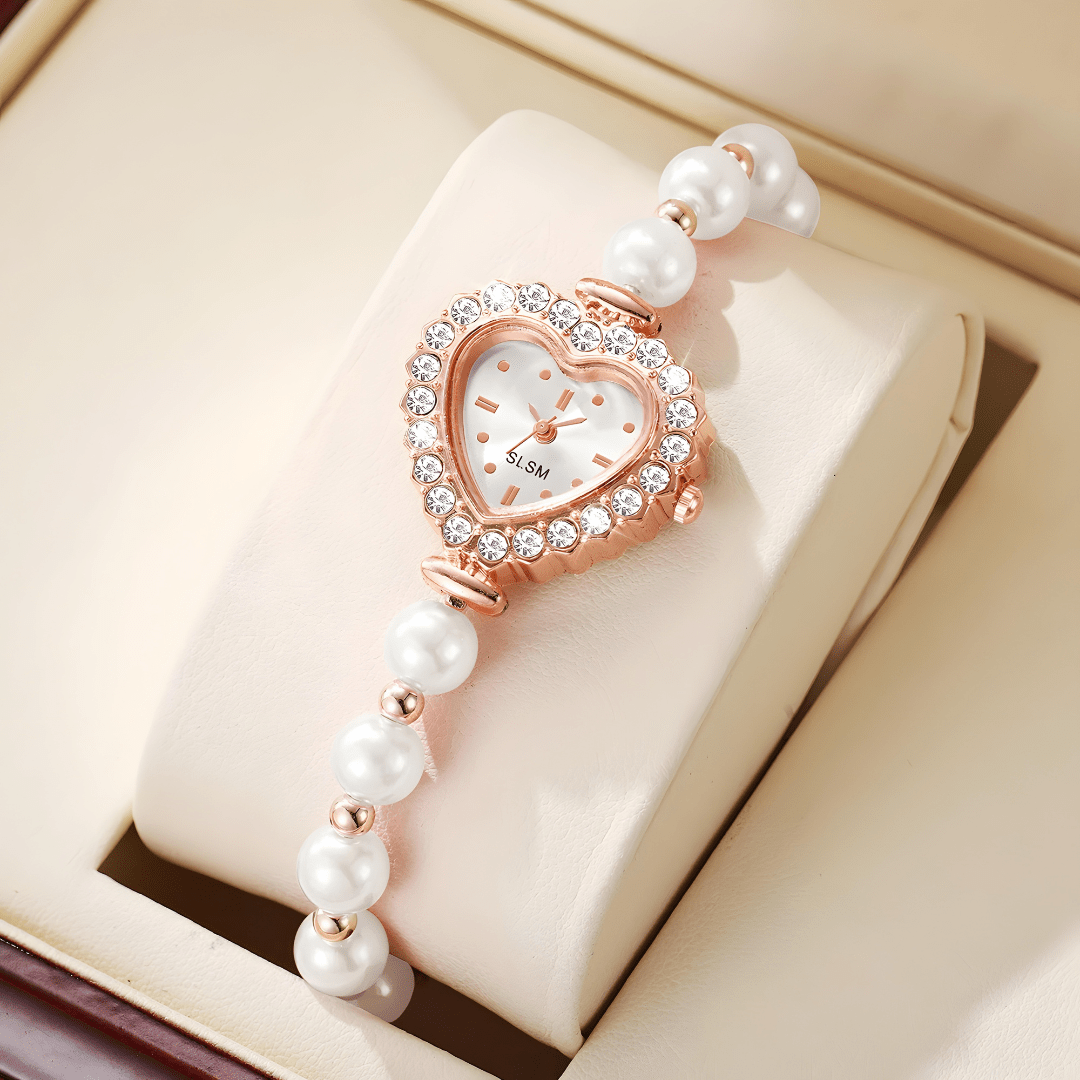 Sweetheart Moments Pearl & Crystal Watch - Dolbrook Jewelers
