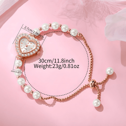 Sweetheart Moments Pearl & Crystal Watch - Dolbrook Jewelers