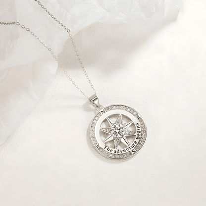'The Adventure Begins' Compass Necklace - Dolbrook Jewelers
