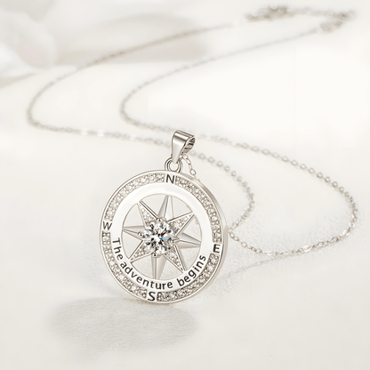 'The Adventure Begins' Compass Necklace - Dolbrook Jewelers