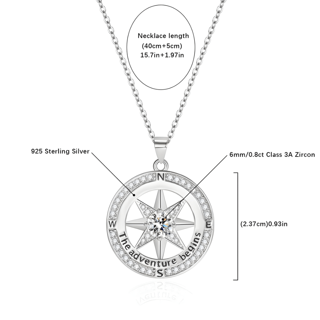 'The Adventure Begins' Compass Necklace - Dolbrook Jewelers