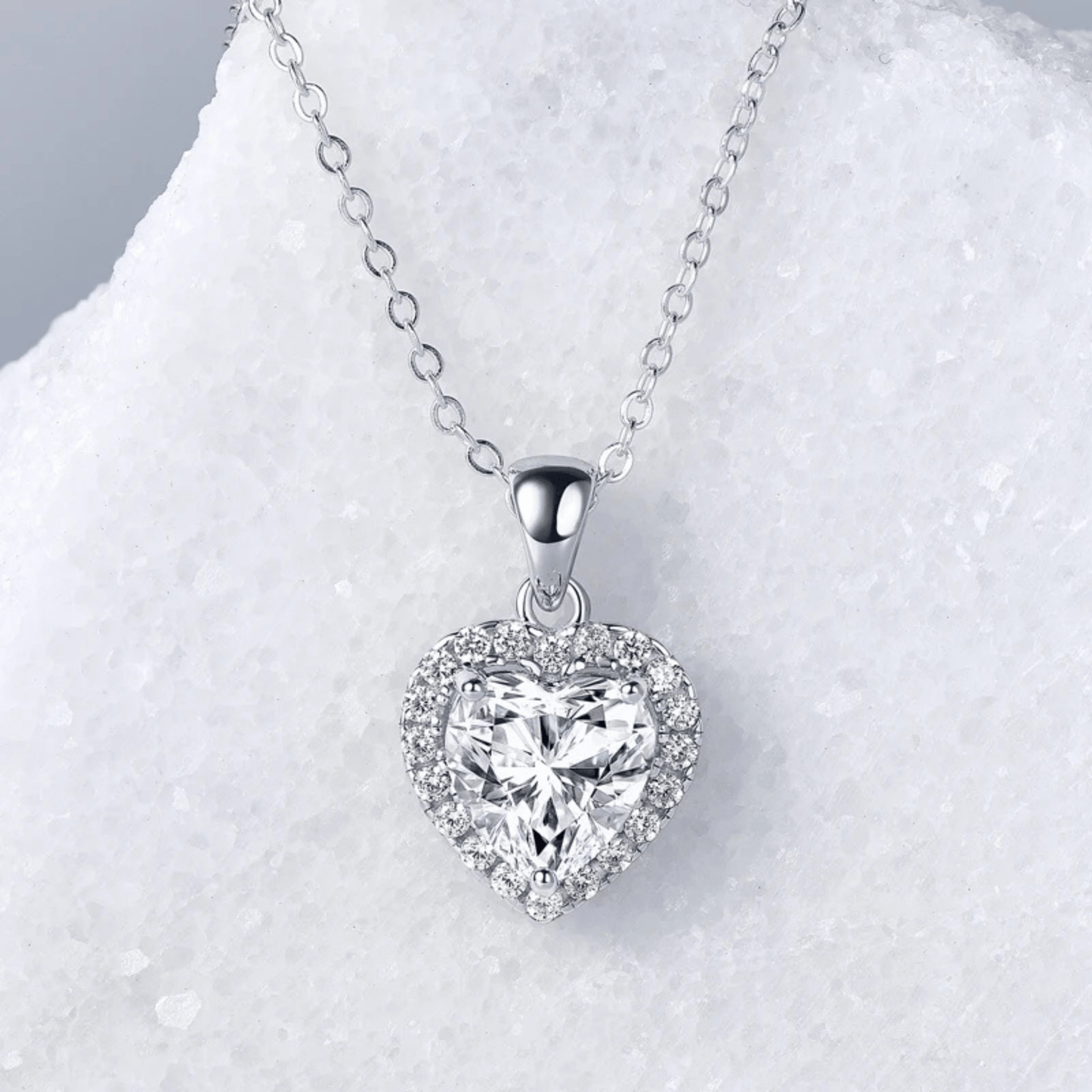 Valentina Heart Moissanite Necklace - Dolbrook Jewelers