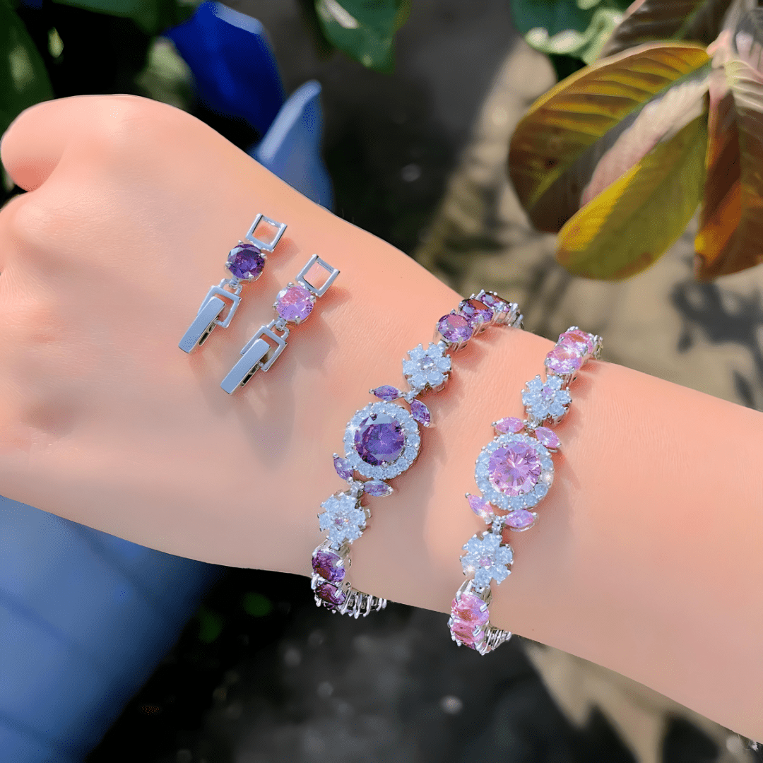 Vivienne Crystal Halo Bracelet - Dolbrook Jewelers