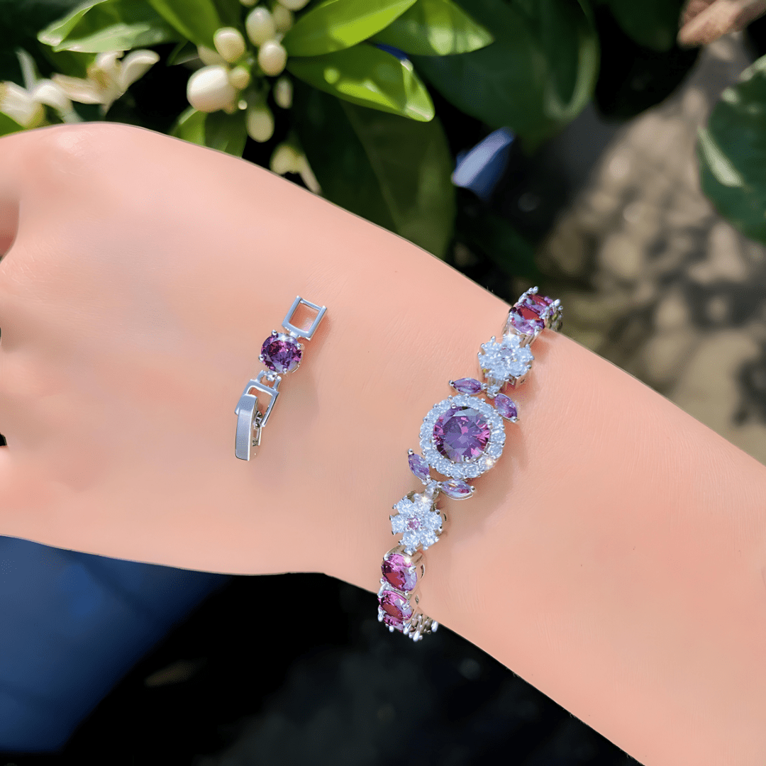 Vivienne Crystal Halo Bracelet - Dolbrook Jewelers