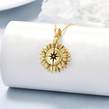 YourDreams Sunflower Compass Necklace - Dolbrook Jewelers
